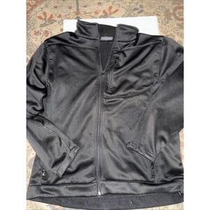 Canyon Creek Men's Black Full Zip Fleece Jacket Zip Pockets Outdoor Casual